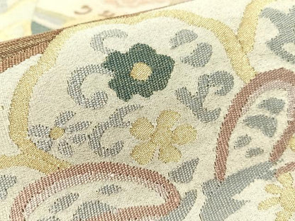 平和屋着物●爪掻き本綴れ　太鼓柄袋帯　宝船花文　金銀糸　正絹　逸品　CABG1614vp
