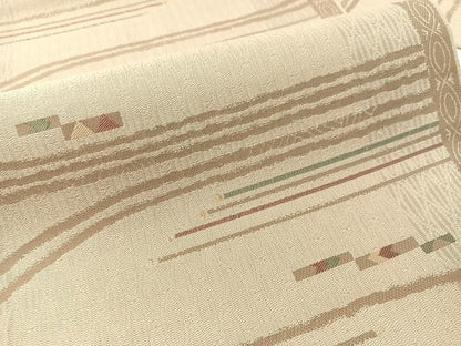 平和屋着物●九寸名古屋帯　吉祥文様　金糸　正絹　逸品　CABG1615vp
