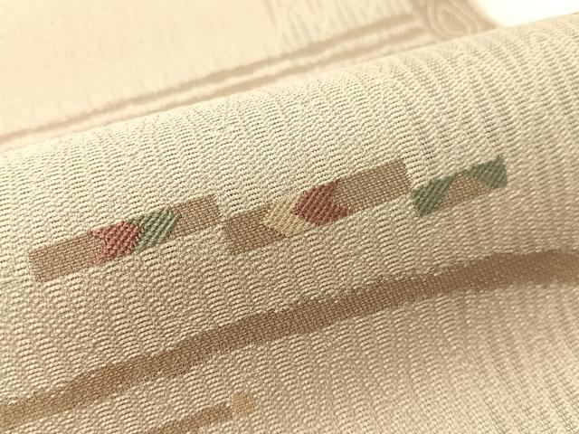 平和屋着物●九寸名古屋帯　吉祥文様　金糸　正絹　逸品　CABG1615vp