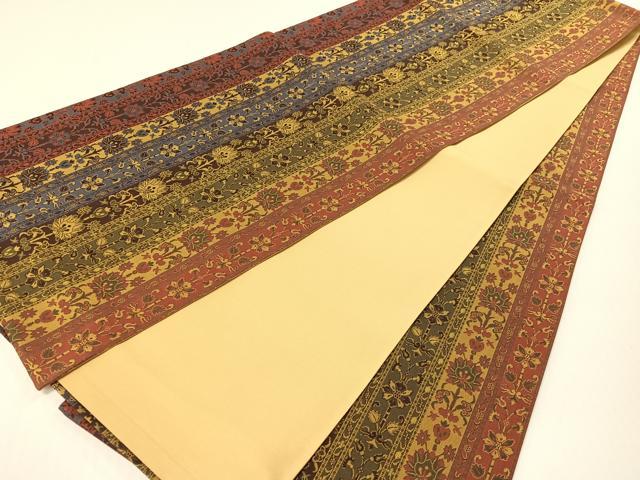 平和屋着物●全通柄京袋帯　更紗間道　正絹　逸品　CABG1616vp