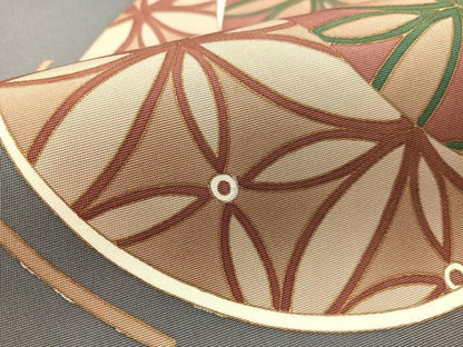 平和屋着物●塩瀬　九寸名古屋帯　七宝丸重ね　金彩　正絹　逸品　CABG1617vp