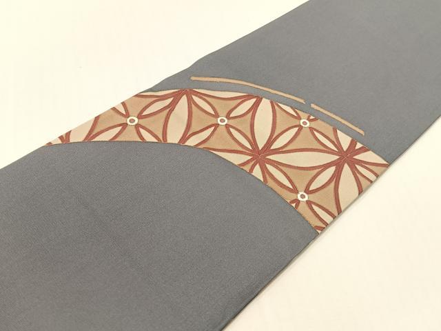 平和屋着物●塩瀬　九寸名古屋帯　七宝丸重ね　金彩　正絹　逸品　CABG1617vp
