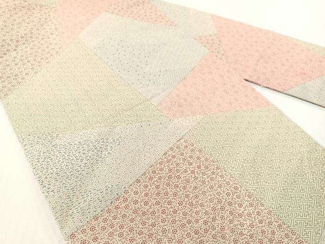 平和屋着物●全通柄　九寸名古屋帯　寄せ小紋柄　正絹　逸品　CABG1619vp