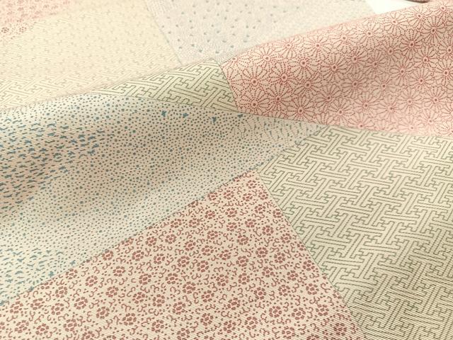 平和屋着物●全通柄　九寸名古屋帯　寄せ小紋柄　正絹　逸品　CABG1619vp