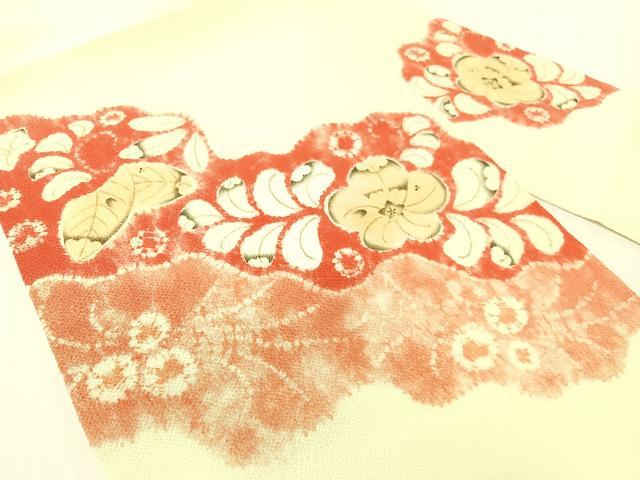 平和屋着物●九寸名古屋帯　手描き　絞り　辻が花　鬼しぼ縮緬　正絹　逸品　CABG1621vp