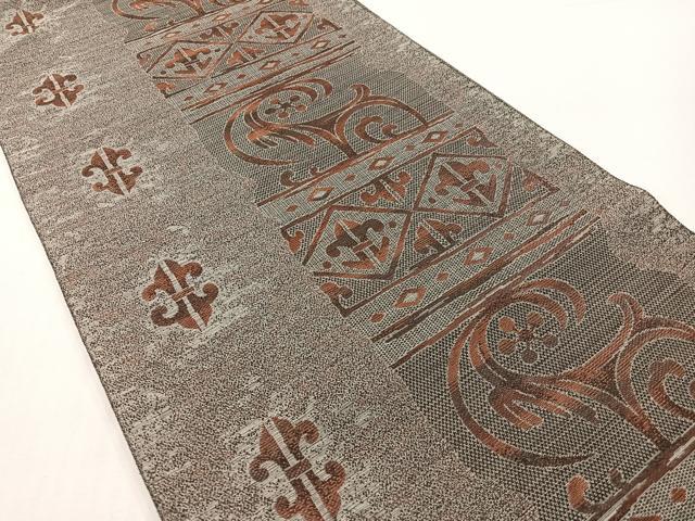 平和屋着物●本場筑前博多織　八寸名古屋帯　吉祥文　正絹　逸品　CABG1628vp