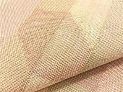 平和屋着物▽両面　全通柄袋帯　スリーシーズン　春夏秋　組織　亀甲文様　金糸　正絹　逸品　CABG1634vp