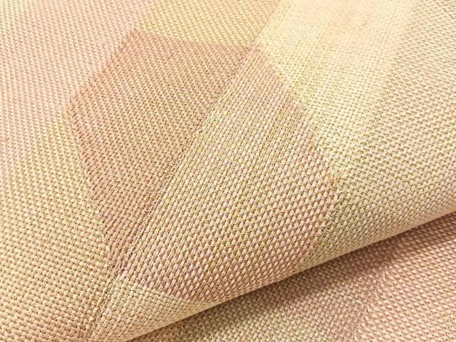 平和屋着物▽両面　全通柄袋帯　スリーシーズン　春夏秋　組織　亀甲文様　金糸　正絹　逸品　CABG1634vp