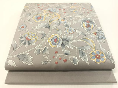 平和屋着物●塩瀬　九寸開き名古屋帯　手描き　更紗唐草文　金彩　正絹　逸品　CABG1645vp