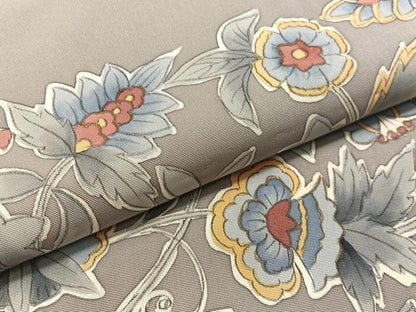 平和屋着物●塩瀬　九寸開き名古屋帯　手描き　更紗唐草文　金彩　正絹　逸品　CABG1645vp
