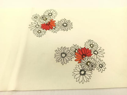 平和屋着物●塩瀬　九寸開き名古屋帯　手描き　菊花文　金彩　正絹　逸品　CABG1650vp