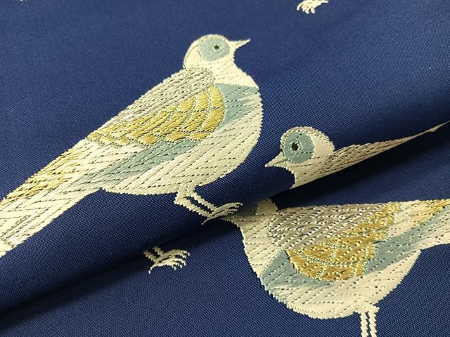 平和屋着物●森英恵・HANAE MORI　西陣　高島織物謹製　六通柄袋帯　唐織　群れ鳥　金銀糸　証紙付き　正絹　逸品　未使用　CABG1651vp