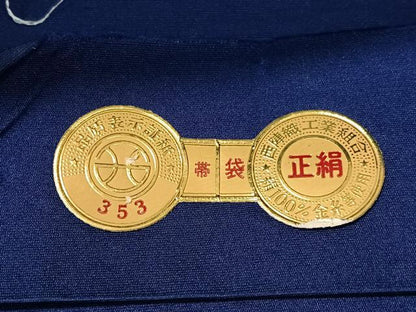 平和屋着物●森英恵・HANAE MORI　西陣　高島織物謹製　六通柄袋帯　唐織　群れ鳥　金銀糸　証紙付き　正絹　逸品　未使用　CABG1651vp