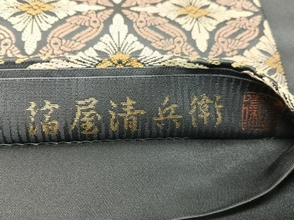 平和屋着物●西陣織　陰山織物謹製　箔屋清兵衛　六通柄袋帯　唐織　鳳凰七宝花文　正絹　逸品　CABG1656vp