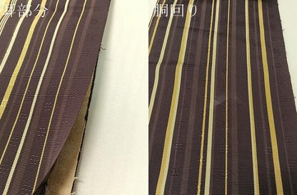平和屋着物●本場筑前博多織　八寸名古屋帯　花織　いちご錦　正絹　逸品　CABG1669vp