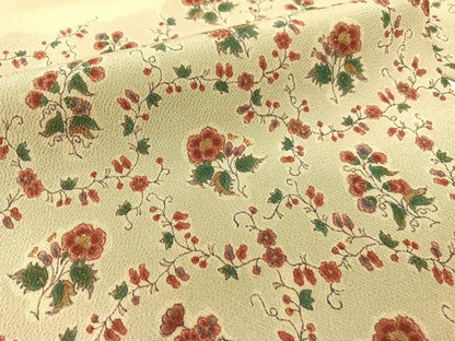 平和屋着物●九寸名古屋帯　花唐草文　金彩　鬼しぼ縮緬　正絹　逸品　CABG1670vp