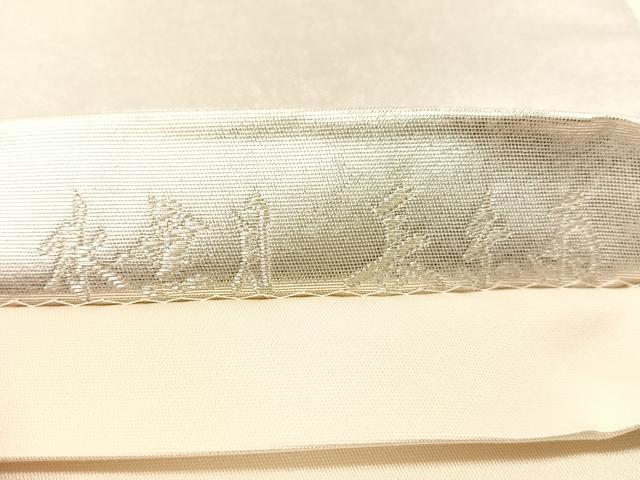 平和屋着物●太鼓柄袋帯　水無月　長糸雨　童子　プラチナ箔　正絹　逸品　CABG1673vp