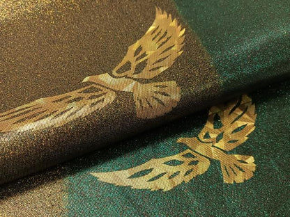 平和屋着物●染色作家　斉藤三才　六通柄袋帯　三才鳥　金彩　引箔　正絹　逸品　CABG1679vp