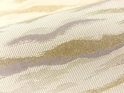 平和屋着物●両面　六通柄袋帯　霞文　金糸　正絹　逸品　CABG1685vp