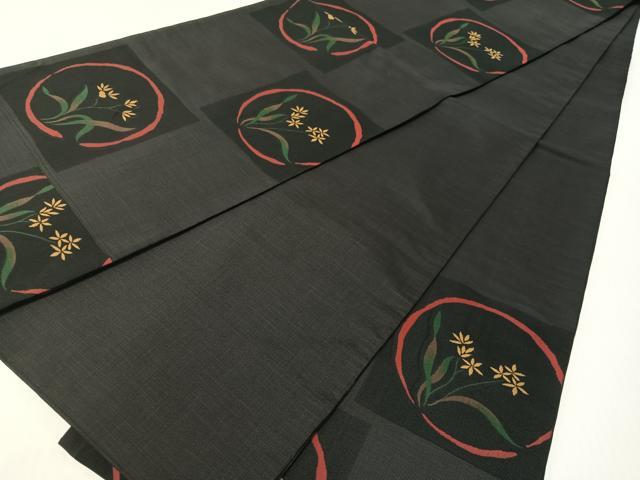 平和屋着物●名門木屋太　今河織物　六通柄袋帯　草花丸文　正絹　逸品　未使用　CABG1687vp