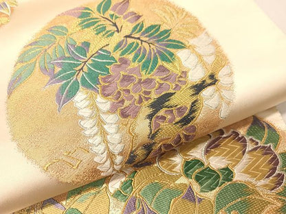 平和屋着物●本加賀友禅作家　直江良三　六通柄袋帯　唐織　加賀の美　金銀糸　正絹　逸品　未使用　CABG1699vp