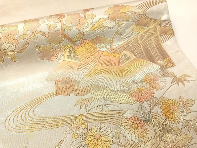 平和屋着物●金彩友禅　卓越技能者・名工・和田光正　太鼓柄袋帯　御所解文　正絹　逸品　CABG1705vp