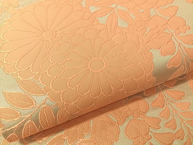 平和屋着物●西陣　白綾苑大庭　六通柄袋帯　藤花菊文　銀彩　正絹　逸品　CABG1706vp