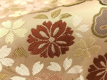平和屋着物●こむさでもーど・COMME CA DU MODE　六通柄袋帯　唐織　花松文　正絹　逸品　CABG1715vp