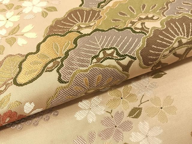 平和屋着物●こむさでもーど・COMME CA DU MODE　六通柄袋帯　唐織　花松文　正絹　逸品　CABG1715vp