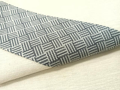 平和屋着物●九寸名古屋帯　紬地　切嵌　斜線文　銀糸　正絹　逸品　CABG1719vp
