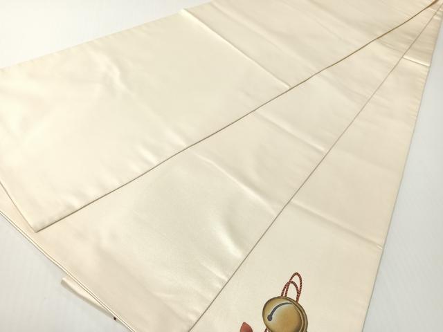 平和屋着物●太鼓柄袋帯　作家物　手描き　猫　正絹　逸品　CABG1723vp