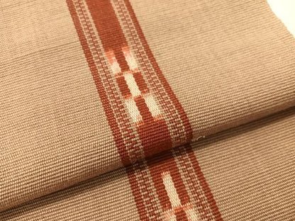 平和屋着物●沖縄県伝統工芸品 八重山ミンサー 八重山藍 手織り 八寸名古屋帯 竹富町織物謹製 献上 さが美扱い 証紙付 綿 逸品 CABG1728vp