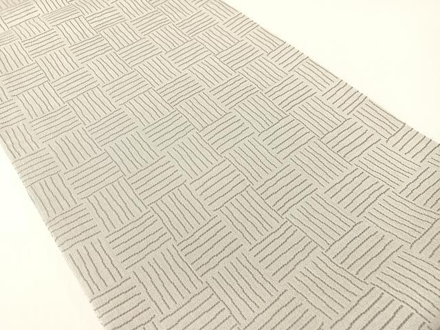 平和屋着物●両面　六通柄袋帯　よろけ縞　金糸　正絹　逸品　CABG1730vp