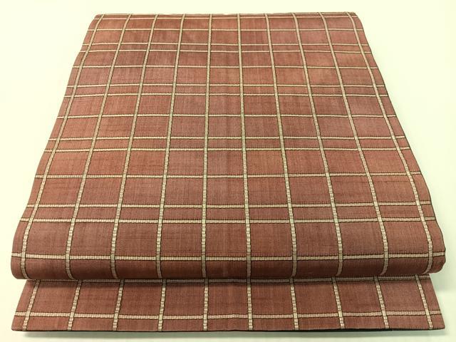 平和屋着物●両面　全通柄袋帯　ひげ紬　吉野間道　正絹　逸品　CABG1732vp