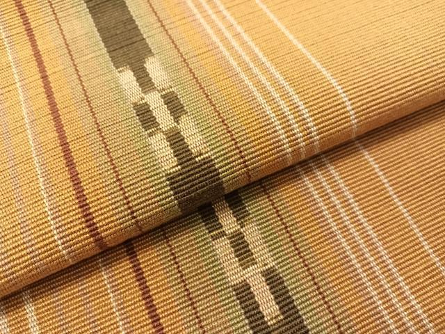 平和屋着物●沖縄県伝統工芸品　八重山ミンサー　手織り　八寸名古屋帯　綿　逸品　CABG1735vp
