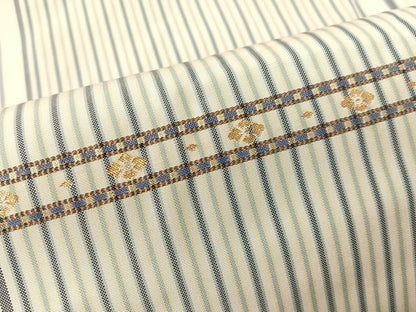 平和屋着物●本場筑前博多織　八寸名古屋帯　雅間道文　金糸　正絹　逸品　CABG1740vp