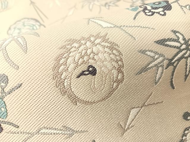 平和屋着物●六通柄袋帯　紹巴紅型　吉祥花文　正絹　逸品　CABG1741vp