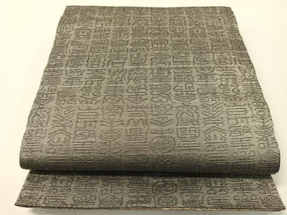 平和屋着物●創業280年　誉田屋源兵衛　両面　六通柄袋帯　兆寿尽くし　金銀糸　正絹　逸品　CABG1742vp