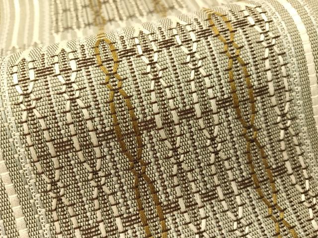 平和屋着物●全通柄袋帯　市松文様　正絹　逸品　CABG1745vp