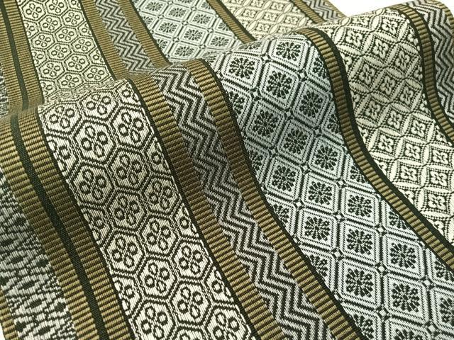 平和屋着物●本場筑前博多織　八寸名古屋帯　吉祥花間道　正絹　逸品　未使用　CABG1752vp