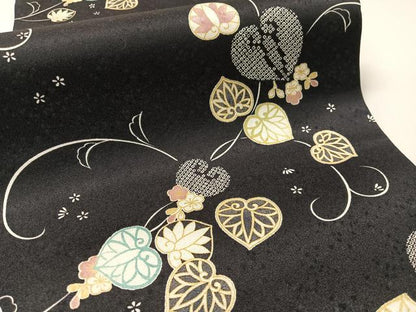 平和屋着物●九寸開き名古屋帯　葵文様　正絹　逸品　未使用　CABG1755vp