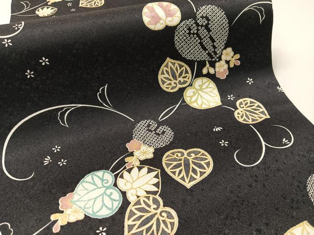 平和屋着物●九寸開き名古屋帯　葵文様　正絹　逸品　未使用　CABG1755vp