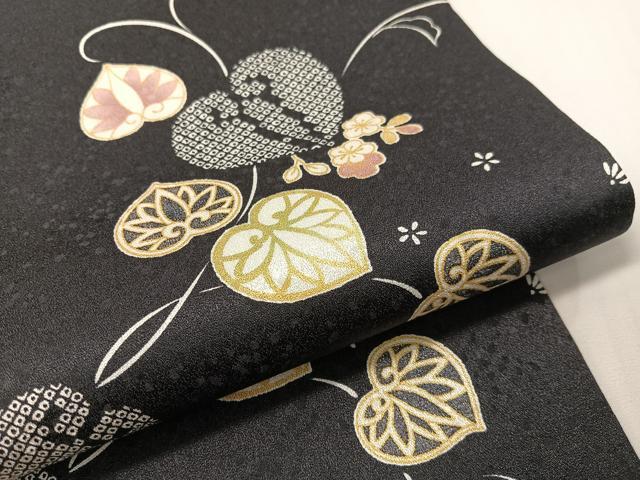 平和屋着物●九寸開き名古屋帯　葵文様　正絹　逸品　未使用　CABG1755vp