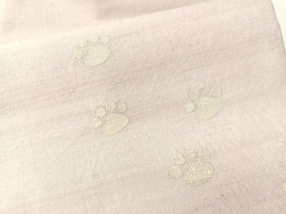 平和屋着物●九寸名古屋帯　紬地　犬　肉球　正絹　逸品　CABG1757vp