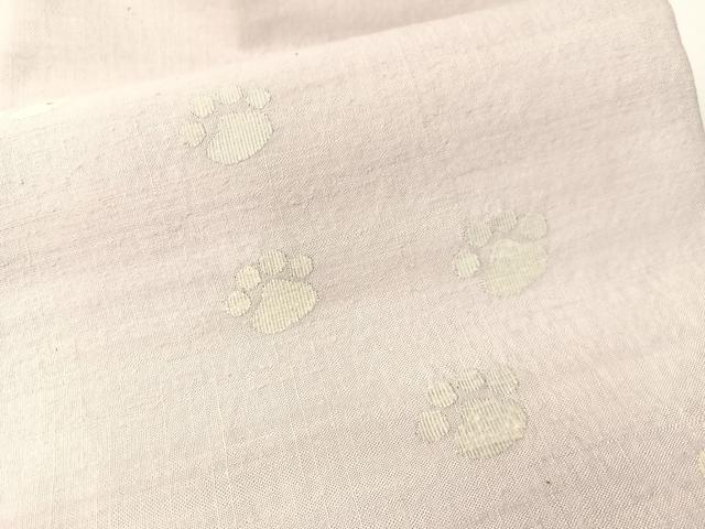 平和屋着物●九寸名古屋帯　紬地　犬　肉球　正絹　逸品　CABG1757vp