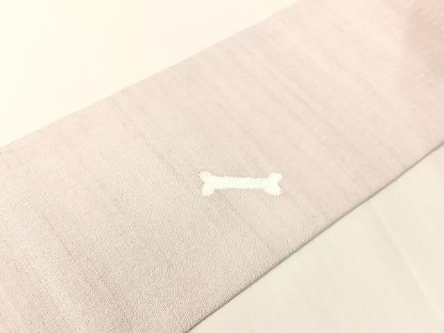 平和屋着物●九寸名古屋帯　紬地　犬　肉球　正絹　逸品　CABG1757vp