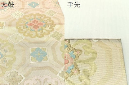 平和屋着物●京都の和装業の老舗一門　千切屋　六通柄　本袋帯　切金錦　蜀江花文　正絹　逸品　CABG1761vp