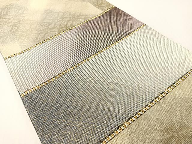 平和屋着物○両面 太鼓柄袋帯 組織 金糸 正絹 逸品 CABG1771vp
