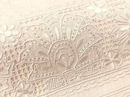 平和屋着物●中国三大刺繍　スワトウ相良刺繍　総刺繍　袋帯　紬地　双鳥更紗横段文　正絹　逸品　CABG1772vp