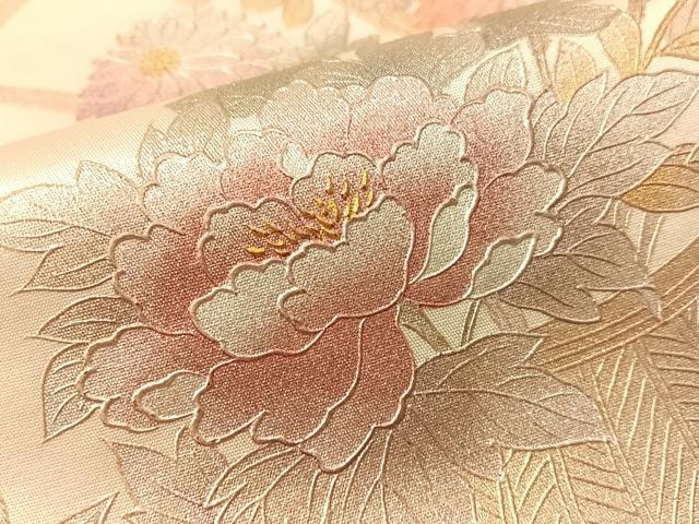 平和屋着物●金彩友禅　卓越技能者・名工・和田光正　太鼓柄袋帯　花篭文　正絹　逸品　CABG1785vp